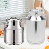 Maxbell Milk Can Lightweight Sturdy with Sealed Lid for Transport Kitchen Restaurant 28 L
