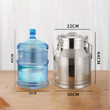 Maxbell Milk Can Lightweight Sturdy with Sealed Lid for Transport Kitchen Restaurant 28 L