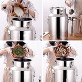 Maxbell Milk Can Lightweight Sturdy with Sealed Lid for Transport Kitchen Restaurant 28 L