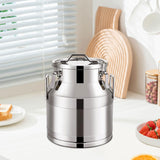 Maxbell Milk Can Lightweight Sturdy with Sealed Lid for Transport Kitchen Restaurant 28 L