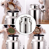 Maxbell Milk Can Lightweight Sturdy with Sealed Lid for Transport Kitchen Restaurant 28 L