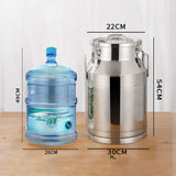 Maxbell Milk Can Lightweight Sturdy with Sealed Lid for Transport Kitchen Restaurant 35 L