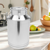Maxbell Milk Can Lightweight Sturdy with Sealed Lid for Transport Kitchen Restaurant 35 L
