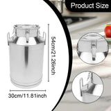 Maxbell Milk Can Lightweight Sturdy with Sealed Lid for Transport Kitchen Restaurant 35 L