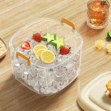 Maxbell Ice Cube Bucket Versatile Quickly Release Holder for Household Kitchen Party Milk White