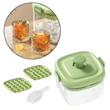 Maxbell Ice Cube Bucket Versatile Quickly Release Holder for Household Kitchen Party Green
