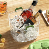 Maxbell Ice Cube Bucket Versatile Quickly Release Holder for Household Kitchen Party Green