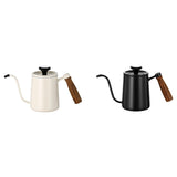 Maxbell 600ml Slim Gooseneck Coffee Kettle Tea Pot Comfortable Grip Hand Drip Kettle White