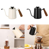 Maxbell 600ml Slim Gooseneck Coffee Kettle Tea Pot Comfortable Grip Hand Drip Kettle White
