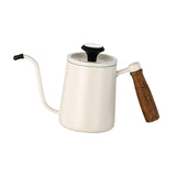 Maxbell 600ml Slim Gooseneck Coffee Kettle Tea Pot Comfortable Grip Hand Drip Kettle White