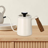 Maxbell 600ml Slim Gooseneck Coffee Kettle Tea Pot Comfortable Grip Hand Drip Kettle White