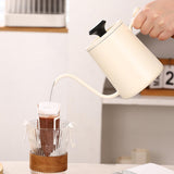 Maxbell 600ml Slim Gooseneck Coffee Kettle Tea Pot Comfortable Grip Hand Drip Kettle White