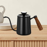 Maxbell 600ml Slim Gooseneck Coffee Kettle Tea Pot Comfortable Grip Hand Drip Kettle Black