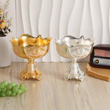 Maxbell Wedding Centerpiece Fruit Plate Fruit Bowl for Arrangement Event Living Room Gold