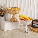 Maxbell Wedding Centerpiece Fruit Plate Fruit Bowl for Arrangement Event Living Room Gold