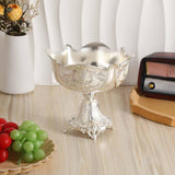 Maxbell Wedding Centerpiece Fruit Plate Fruit Bowl for Arrangement Event Living Room Silver