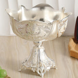 Maxbell Wedding Centerpiece Fruit Plate Fruit Bowl for Arrangement Event Living Room Silver