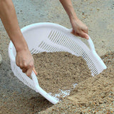 Maxbell Sand Sieve Hollow Out with Double Ear Sand Dipper for Beach Garage Household