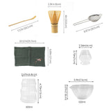 Maxbell 7Pcs Japanese Ceremonial Matcha Tea Set Sifter for Friends Tea Lovers Family
