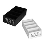 Maxbell Seasoning Packet Organizer Spice Packet Storage Box for Restaurant Farmhouse Black
