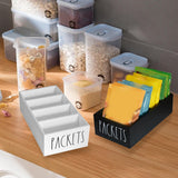 Maxbell Seasoning Packet Organizer Spice Packet Storage Box for Restaurant Farmhouse Black