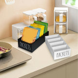 Maxbell Seasoning Packet Organizer Spice Packet Storage Box for Restaurant Farmhouse Black