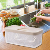 Maxbell Drain Vegetable Storage Box Household Multifunction Large Capacity Food Seal