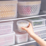 Maxbell Drain Vegetable Storage Box Household Multifunction Large Capacity Food Seal