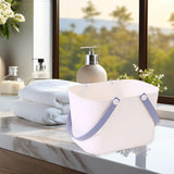 Maxbell Portable Shower Basket, Organizer Shower Basket for Kitchen College Bathroom White