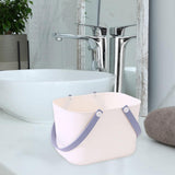 Maxbell Portable Shower Basket, Organizer Shower Basket for Kitchen College Bathroom White
