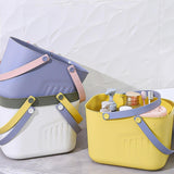 Maxbell Portable Shower Basket, Organizer Shower Basket for Kitchen College Bathroom Yellow