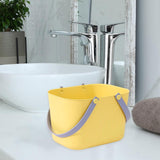 Maxbell Portable Shower Basket, Organizer Shower Basket for Kitchen College Bathroom Yellow