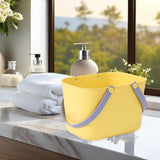 Maxbell Portable Shower Basket, Organizer Shower Basket for Kitchen College Bathroom Yellow
