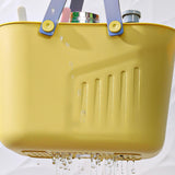 Maxbell Portable Shower Basket, Organizer Shower Basket for Kitchen College Bathroom Yellow