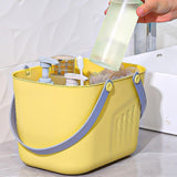 Maxbell Portable Shower Basket, Organizer Shower Basket for Kitchen College Bathroom Yellow