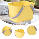Maxbell Portable Shower Basket, Organizer Shower Basket for Kitchen College Bathroom Yellow