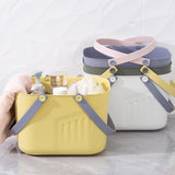 Maxbell Portable Shower Basket, Organizer Shower Basket for Kitchen College Bathroom Yellow