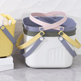 Maxbell Portable Shower Basket, Organizer Shower Basket for Kitchen College Bathroom Yellow