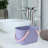 Maxbell Portable Shower Basket, Organizer Shower Basket for Kitchen College Bathroom Purple