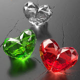 Maxbell Heart Shaped Toilet Tank Button Toilet Press Button, for Bathroom Decoration Clear
