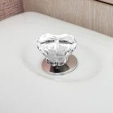Maxbell Heart Shaped Toilet Tank Button Toilet Press Button, for Bathroom Decoration Clear