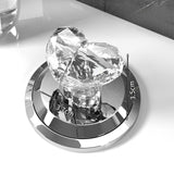 Maxbell Heart Shaped Toilet Tank Button Toilet Press Button, for Bathroom Decoration Clear