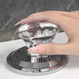 Maxbell Heart Shaped Toilet Tank Button Toilet Press Button, for Bathroom Decoration Clear