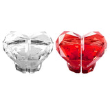 Maxbell Heart Shaped Toilet Tank Button Toilet Press Button, for Bathroom Decoration Clear