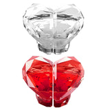 Maxbell Heart Shaped Toilet Tank Button Toilet Press Button, for Bathroom Decoration Clear