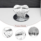Maxbell Heart Shaped Toilet Tank Button Toilet Press Button, for Bathroom Decoration Clear