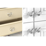 Maxbell Heart Shaped Toilet Tank Button Toilet Press Button, for Bathroom Decoration Clear