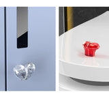 Maxbell Heart Shaped Toilet Tank Button Toilet Press Button, for Bathroom Decoration Clear