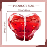 Maxbell Heart Shaped Toilet Tank Button Toilet Press Button, for Bathroom Decoration Red