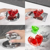 Maxbell Heart Shaped Toilet Tank Button Toilet Press Button, for Bathroom Decoration Red